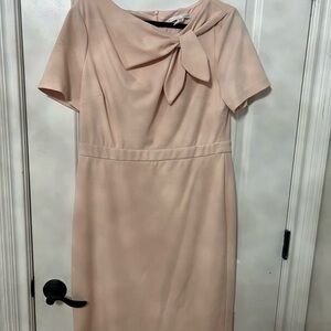 London Times Blush Pink Midi Dress with Bow